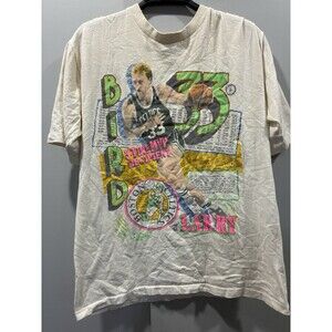 Rare Vintage 1991 Larry Bird 3 Time MVP Salem Celtics Single Stitch T Shirt L